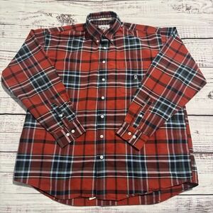 Cinch Shirt Plaid Button Down Long Sleeve Western Cowboy Rodeo Red Men's Size XL